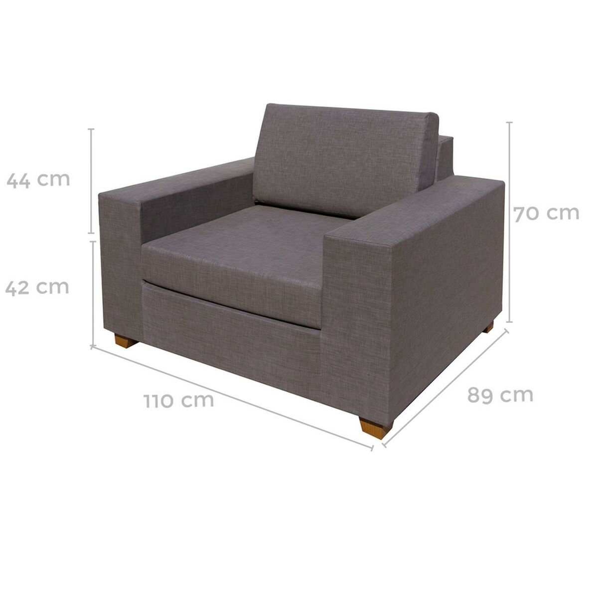 Vrtni fotelj Io Rjava Aluminij textilene 110 x 88 x 70 cm